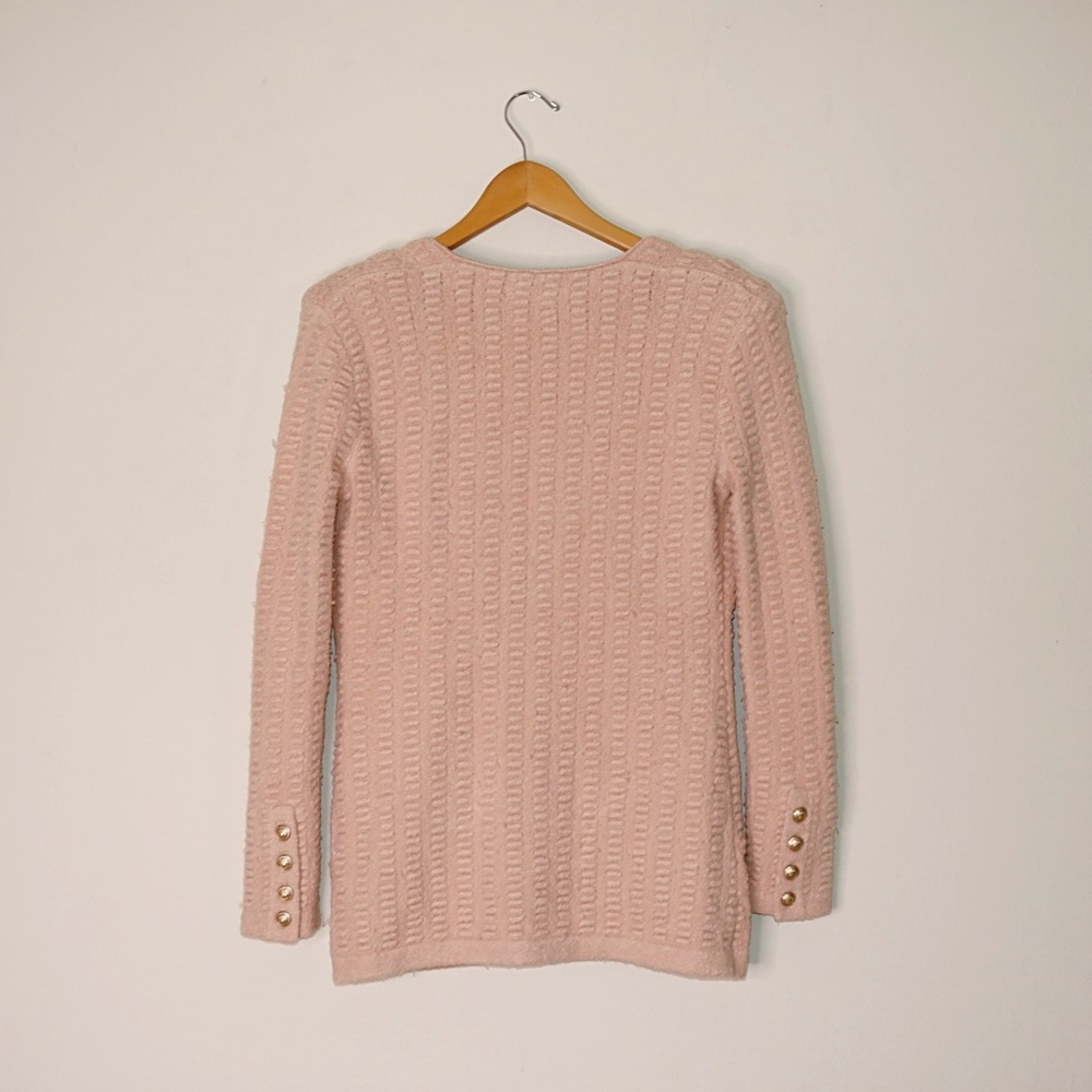 L’Agence Sue Textured Knit Cardigan Sweater in Pink Petal - Picture 5 of 16